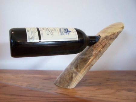 porte bouteille équilibriste en bois