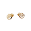 boucles d'oreilles en or 750/1000° motif coquille saint jacques de Compostelle